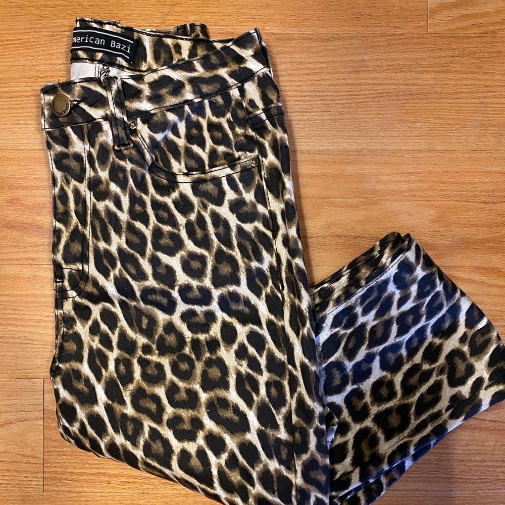cheetah print jeans